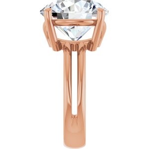 18K Rose Gold 13 mm Round Ring Mounting – image 7
