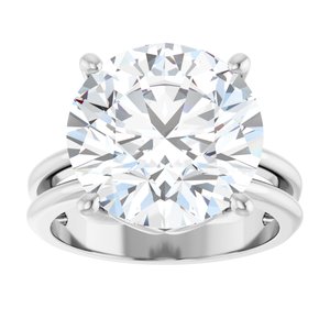 14K X1 White Gold 13 mm Round Ring Mounting – image 5