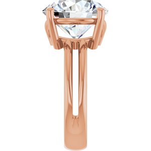 14K Rose Gold 12 mm Round Ring Mounting – image 7