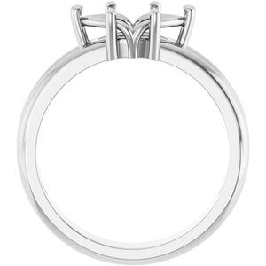 10K White Gold 9.5x5 mm Marquise Ring Mounting – image 4
