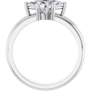 18K White Gold 9.5x5 mm Marquise Ring Mounting – image 3