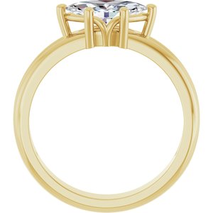 10K Yellow Gold 9.5x5 mm Marquise Ring Mounting – image 3