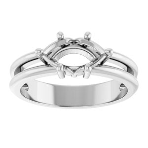 10K White Gold 9.5x5 mm Marquise Ring Mounting – image 6
