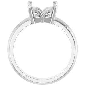 Platinum 7x7 mm Square Ring Mounting – image 4