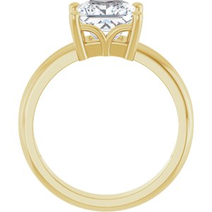 10K Yellow Gold 7x7 mm Square Ring Mounting – image 3