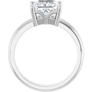 Continuum Sterling Silver 7x7 mm Square Ring Mounting – image 3