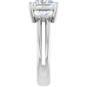 Platinum 7x7 mm Square Ring Mounting – image 7