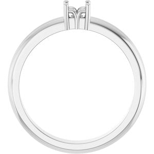 Sterling Silver 3x3 mm Square Ring Mounting – image 4