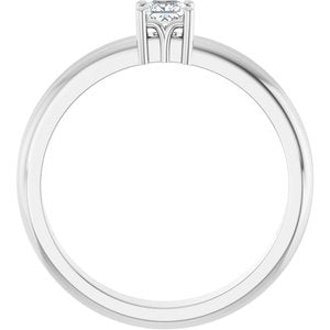 Platinum 3x3 mm Square Ring Mounting – image 3