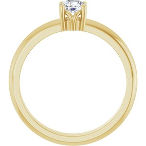 18K Yellow Gold 4.4 mm Round Ring Mounting – image 3