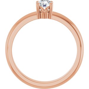 14K Rose Gold 4.4 mm Round Ring Mounting – image 3