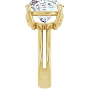 18K Yellow Gold 16x12 mm Oval Ring Mounting – image 7