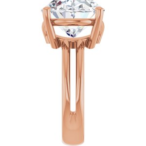 10K Rose Gold 16x12 mm Oval Ring Mounting – image 7