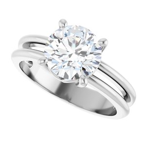 Sterling Silver 8 mm Round Ring Mounting – image 8