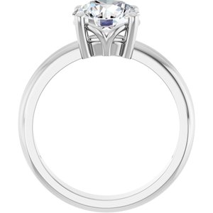 Platinum 8 mm Round Ring Mounting – image 3