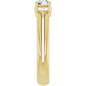 10K Yellow Gold 4.4 mm Round Ring Mounting – image 7