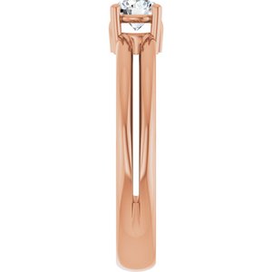 14K Rose Gold 4.4 mm Round Ring Mounting – image 7