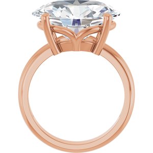 10K Rose Gold 16x12 mm Oval Ring Mounting – image 3