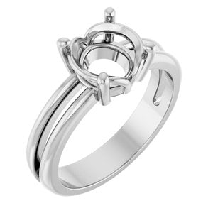 Continuum Sterling Silver 8 mm Round Ring Mounting – image 2