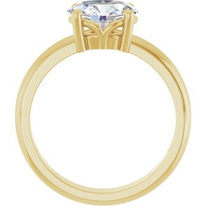 14K Yellow Gold 8.5x6.5 mm Oval Ring Mounting – image 3