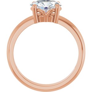 14K Rose Gold 8.5x6.5 mm Oval Ring Mounting – image 3