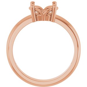 10K Rose Gold 8.5x6.5 mm Oval Ring Mounting – image 4
