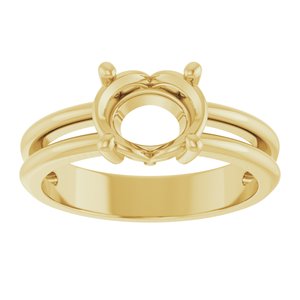10K Yellow Gold 8.5x6.5 mm Oval Ring Mounting – image 6