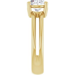 18K Yellow Gold 8.5x6.5 mm Oval Ring Mounting – image 7