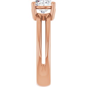 14K Rose Gold 8.5x6.5 mm Oval Ring Mounting – image 7