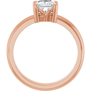 10K Rose Gold 6x6 mm Cushion Ring Mounting – image 3