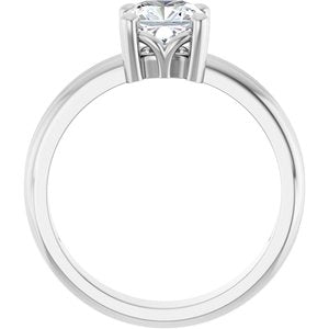 Continuum Sterling Silver 6x6 mm Cushion Ring Mounting – image 3