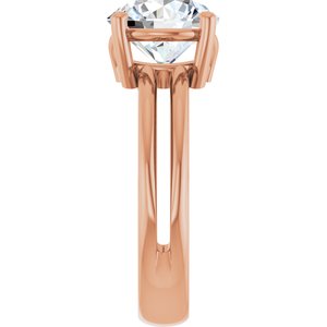 10K Rose Gold 8.8 mm Round Ring Mounting – image 7