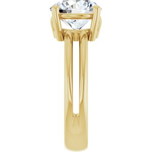 10K Yellow Gold 8.8 mm Round Ring Mounting – image 7