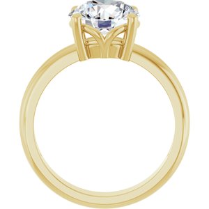 18K Yellow Gold 8.8 mm Round Ring Mounting – image 3