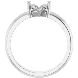 Continuum Sterling Silver 7x5 mm Elongated Cushion Ring Mounting – image 4