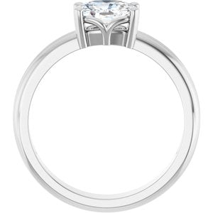 Platinum 7x5 mm Elongated Cushion Ring Mounting – image 3