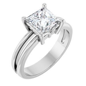 Platinum 6.5x6.5 mm Square Ring Mounting