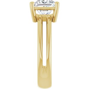 10K Yellow Gold 6.5x6.5 mm Square Ring Mounting – image 7