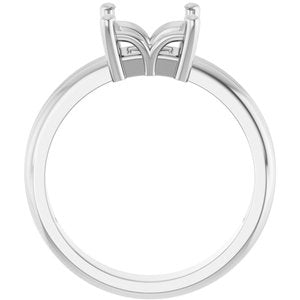 Continuum Sterling Silver 6.5x6.5 mm Square Ring Mounting – image 4