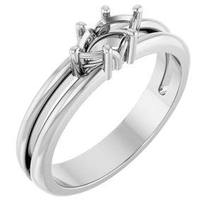 10K White Gold 7x3.5 mm Marquise Ring Mounting – image 2