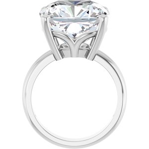 10K White Gold 14x14 mm Cushion Ring Mounting – image 3