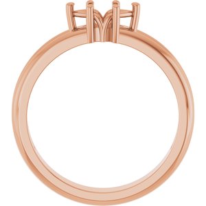 10K Rose Gold 7x3.5 mm Marquise Ring Mounting – image 4