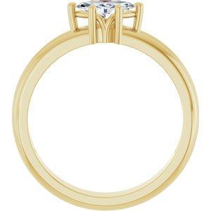 14K Yellow Gold 7x3.5 mm Marquise Ring Mounting – image 3