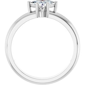 14K White Gold 7x3.5 mm Marquise Ring Mounting – image 3