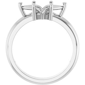 Platinum 12x6 mm Marquise Ring Mounting – image 4