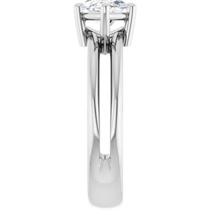 18K White Gold 12x6 mm Marquise Ring Mounting – image 7