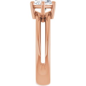 14K Rose Gold 12x6 mm Marquise Ring Mounting – image 7