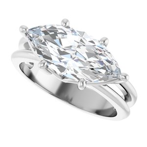 Platinum 15x7 mm Marquise Ring Mounting – image 8