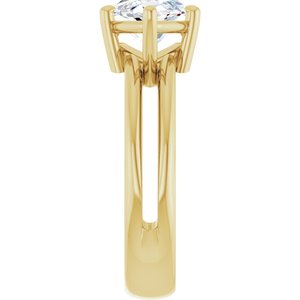 14K Yellow Gold 15x7 mm Marquise Ring Mounting – image 7