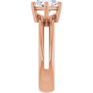 14K Rose Gold 15x7 mm Marquise Ring Mounting – image 7